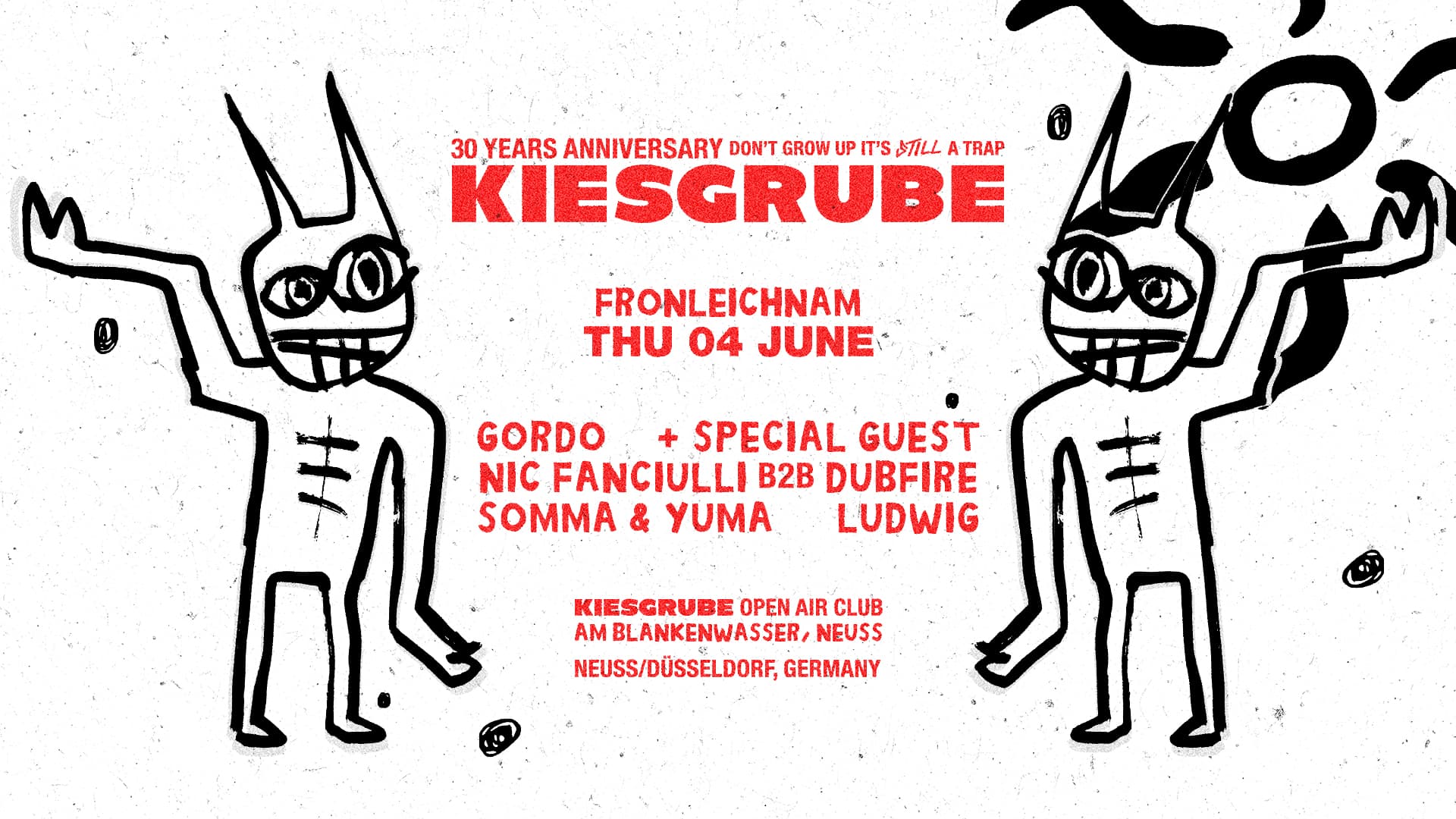 Kiesgrube 04.06 with GORDO, SPECIAL GUEST, Nic Fanciulli B2B Dubfire, SOMMA & YUMA