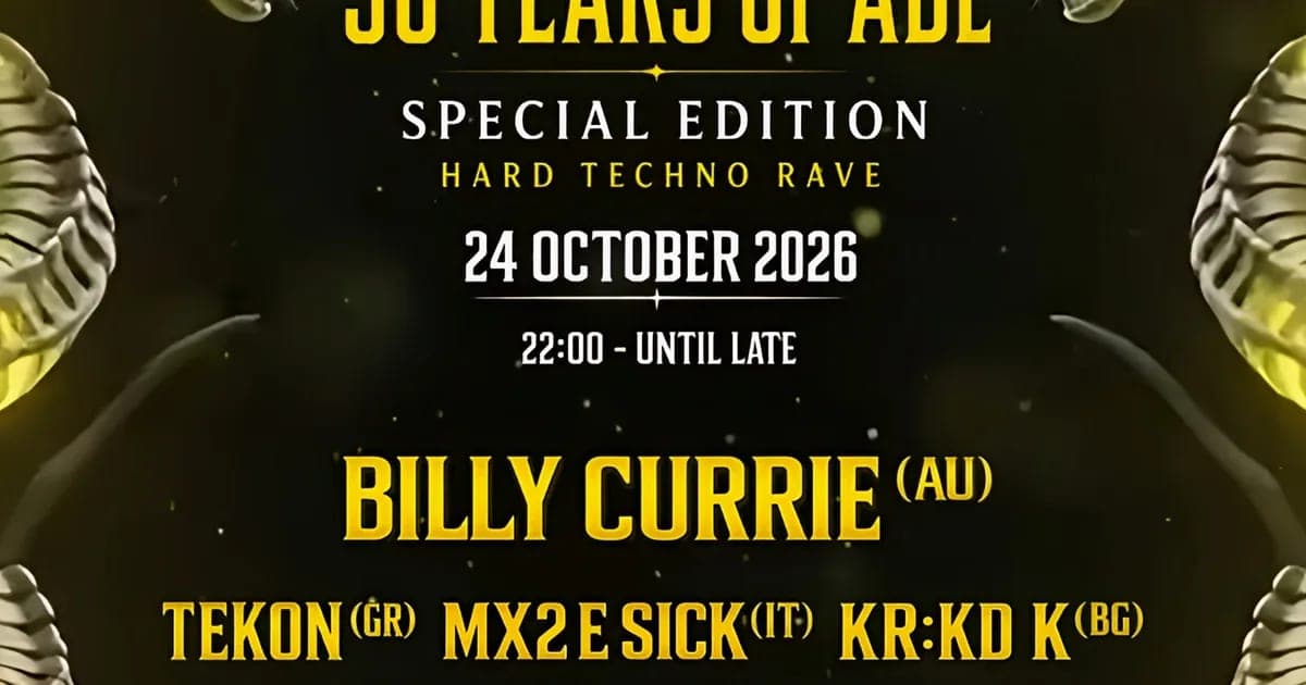 S1N3RGY COLLECTIVE PRESENTS: 30 YEARS OF ADE - SPECIAL HARD TECHNO RAVE