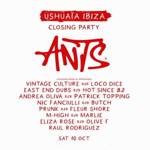 ANTS Ushuaïa Ibiza Closing Party