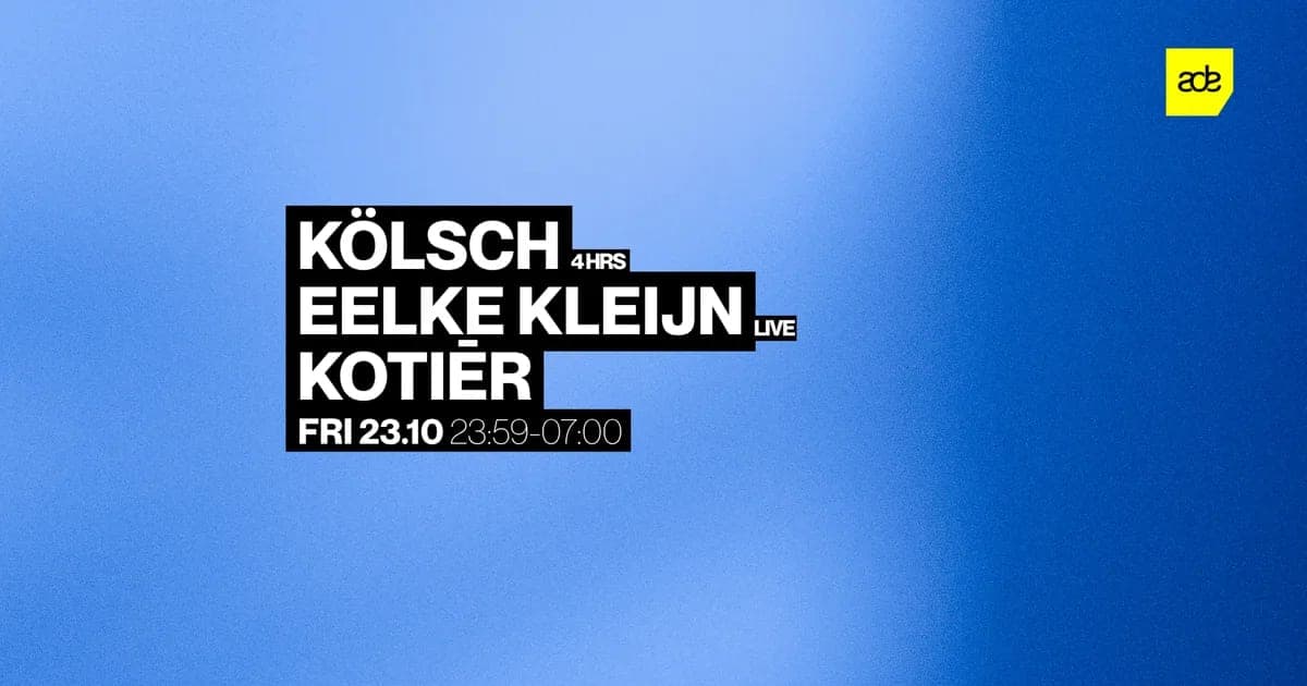 IPSO by Kölsch — Kölsch (4hrs) | Eelke Kleijn LIVE | Kotiēr